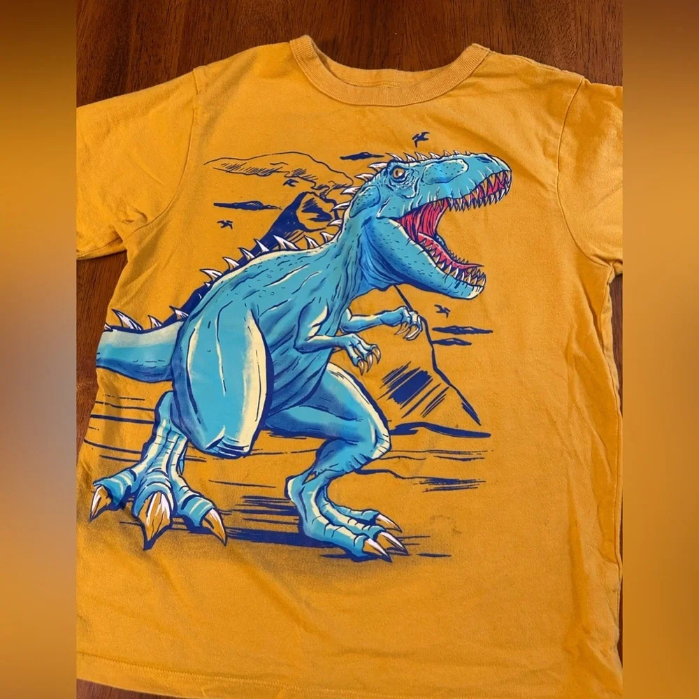 Mustard Yellow Dinosaur Graphic Tee | Boys Size S(5/6) | The Children’s Place